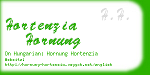 hortenzia hornung business card